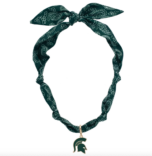 Michigan State Spartans Logo Bandana Scarf Necklace