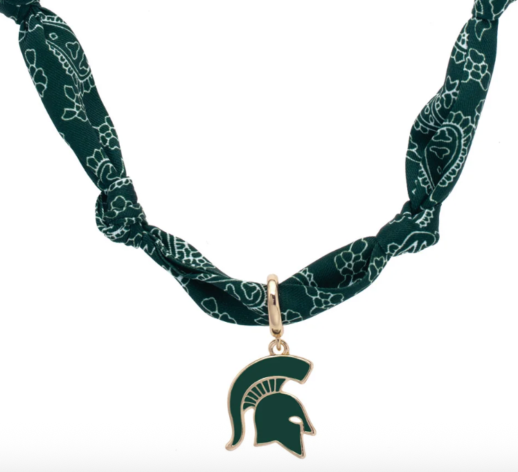 Michigan State Spartans Logo Bandana Scarf Necklace