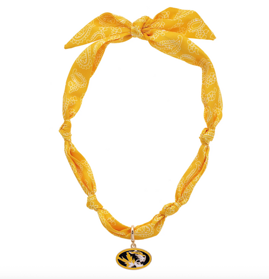 Missouri Tigers Logo Bandana Scarf Necklace