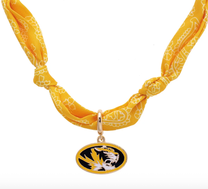 Missouri Tigers Logo Bandana Scarf Necklace