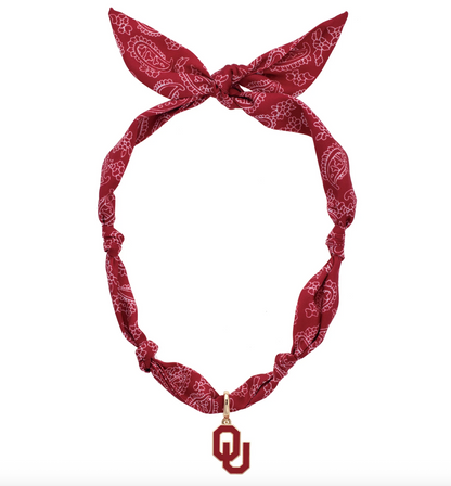 Oklahoma Sooners Logo Bandana Scarf Necklace
