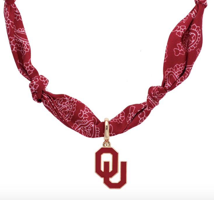 Oklahoma Sooners Logo Bandana Scarf Necklace