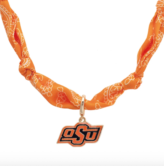 Oklahoma State Cowboys Logo Bandana Scarf Necklace