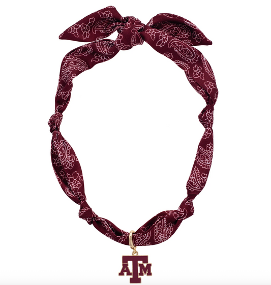 Texas A&M Aggies Logo Bandana Scarf Necklace