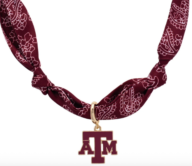 Texas A&M Aggies Logo Bandana Scarf Necklace