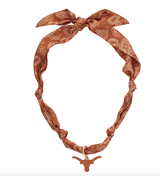 Texas Longhorns Logo Bandana Scarf Necklace