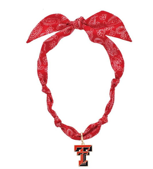 Texas Tech Red Raiders Logo Bandana Scarf Necklace