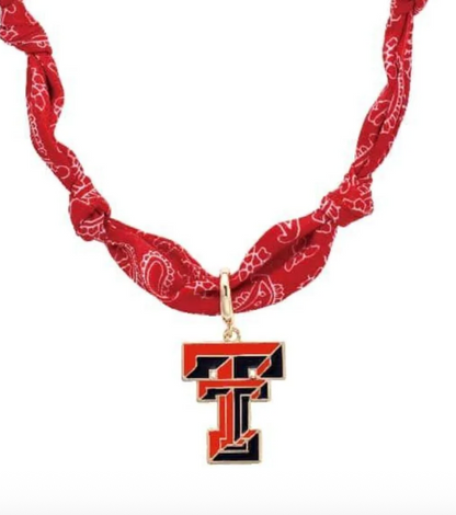 Texas Tech Red Raiders Logo Bandana Scarf Necklace