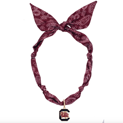 South Carolina Gamecocks Logo Bandana Scarf Necklace