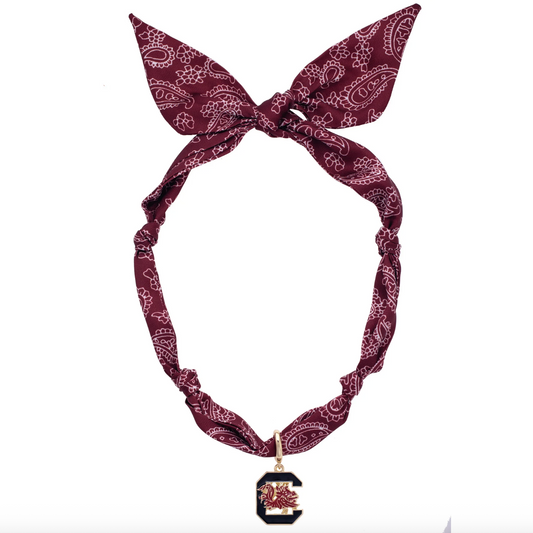 South Carolina Gamecocks Logo Bandana Scarf Necklace