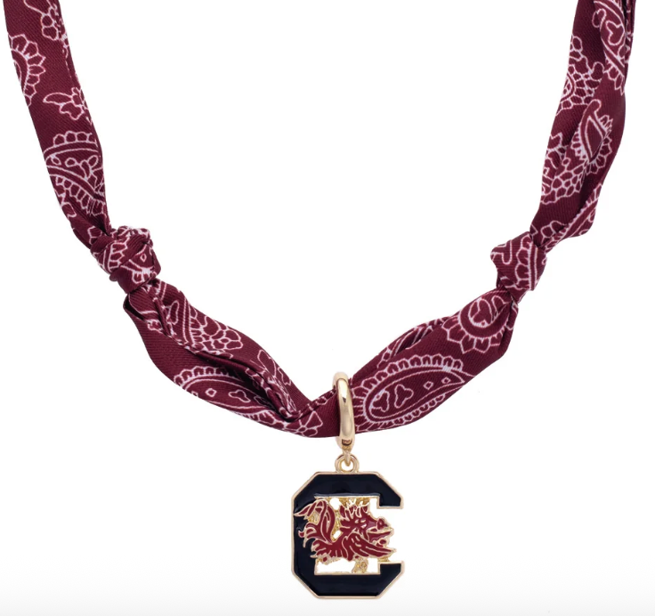South Carolina Gamecocks Logo Bandana Scarf Necklace