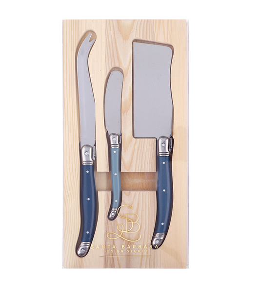 Blue Charcuterie Knives - Set of 3