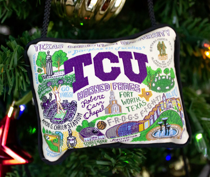 Texas Christian University (TCU) Mini Pillow Ornament