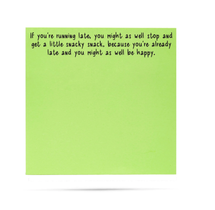If you're running late Little Notes