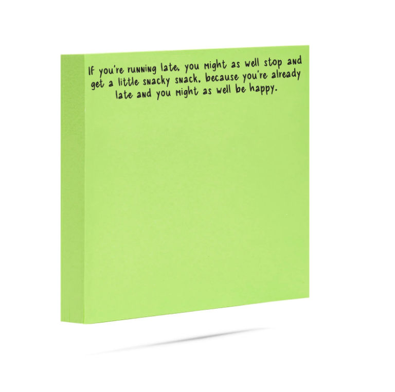 If you're running late Little Notes