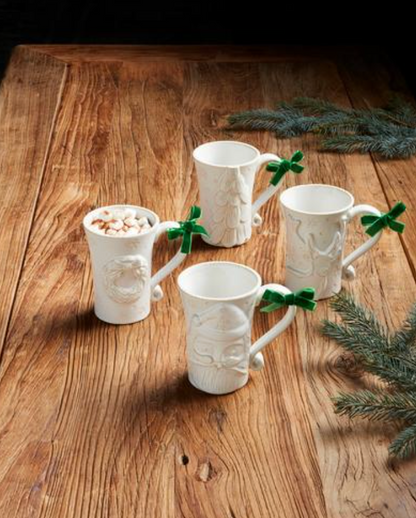 White Santa Mug
