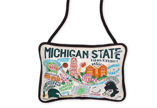 Michigan State University Mini Pillow Ornament