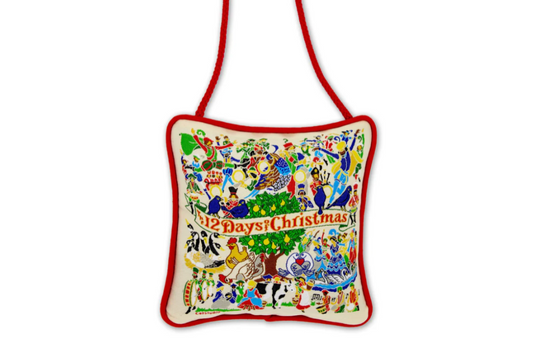 12 Days Of Christmas Mini Pillow Ornament