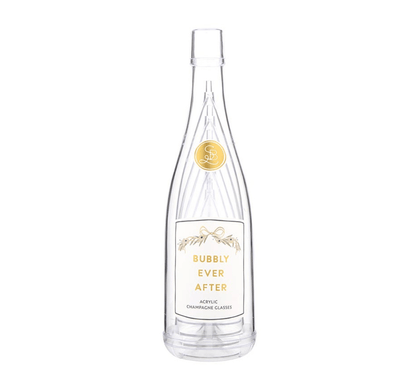 Acrylic Champagne Bottle + Glasses - Bubbly Ever After - Veranda Cafe & Mercantile