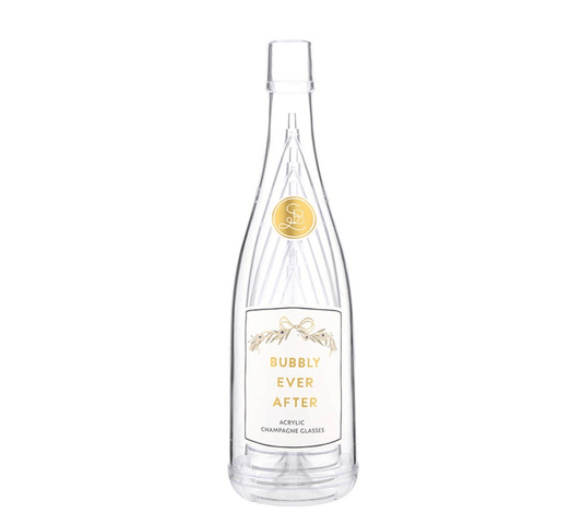 Acrylic Champagne Bottle + Glasses - Bubbly Ever After - Veranda Cafe & Mercantile