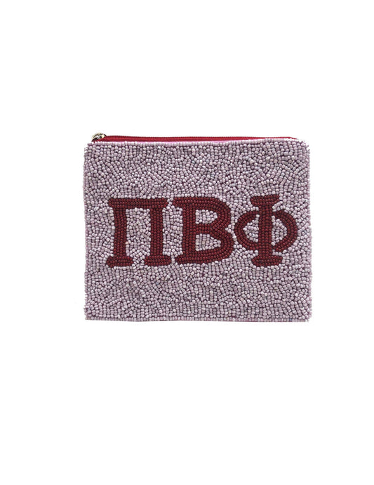 Pi Beta Beaded Pouch