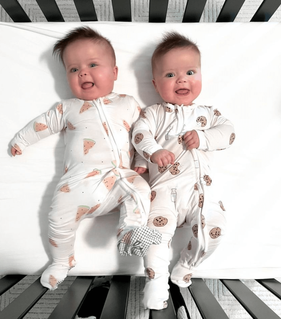 Bamboo Baby Zippered Footie Onesie - Cookie Craze - Veranda Cafe & Mercantile