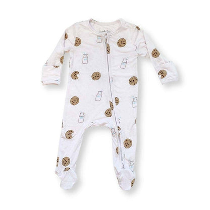 Bamboo Baby Zippered Footie Onesie - Cookie Craze - Veranda Cafe & Mercantile