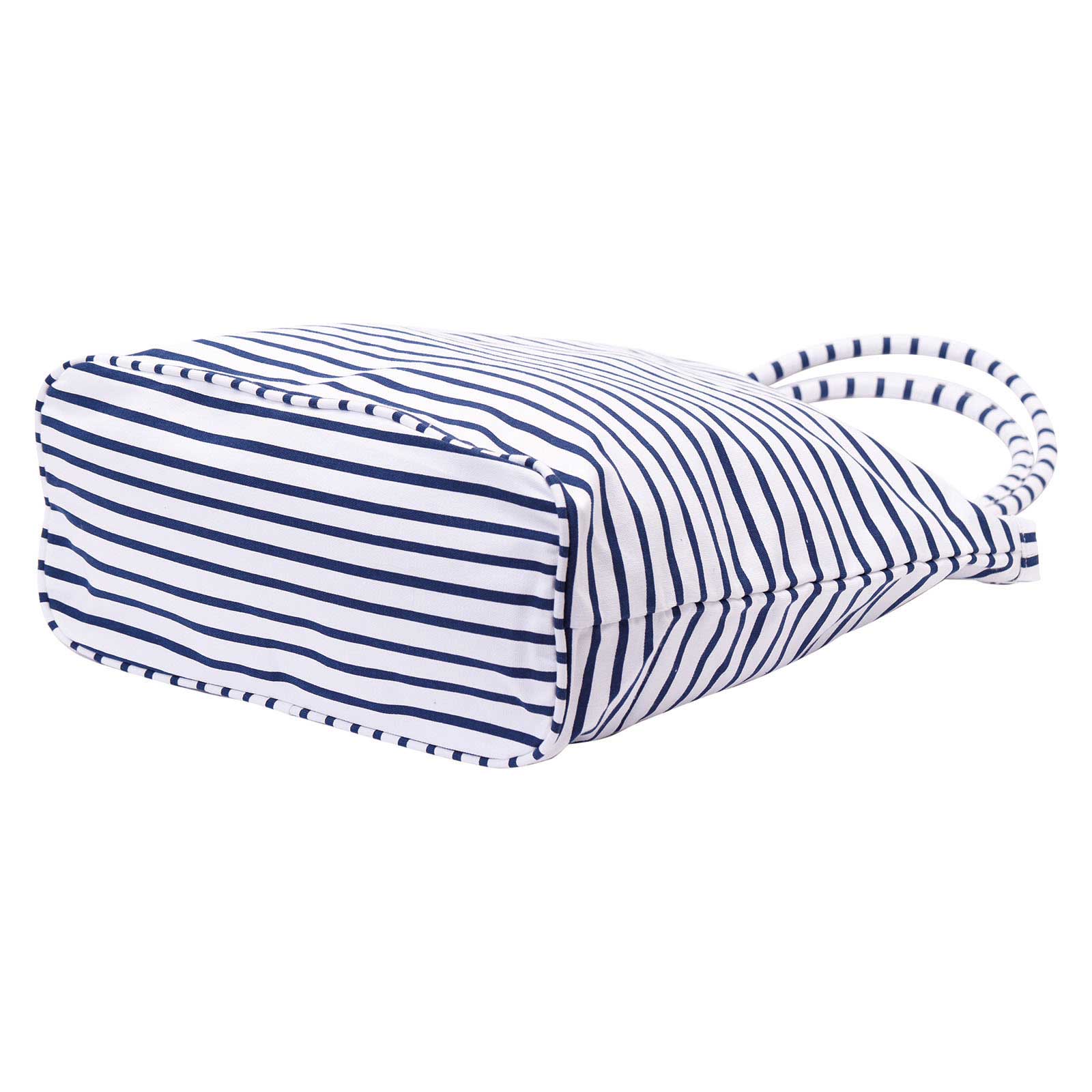 Bateau Stripe Navy Bucket Bag - Veranda Cafe & Mercantile