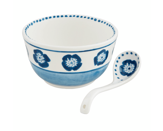 Block Print Salsa Bowl Set - Veranda Cafe & Mercantile