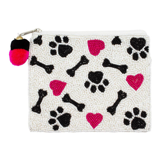 Doggie Love Beaded Pouch