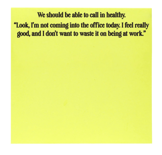 Call In Healthy Sticky Notes - Veranda Cafe & Mercantile