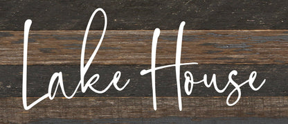 Lake house / 14"x6" Reclaimed Wood Sign