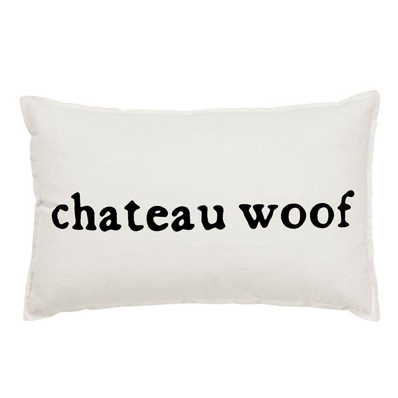 Chateau Woof Lumbar Pillow - Veranda Cafe & Mercantile