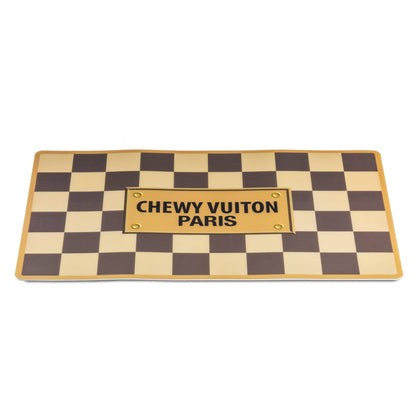 Checker Chewy Vuiton Placemat - Dog Mat - Veranda Cafe & Mercantile