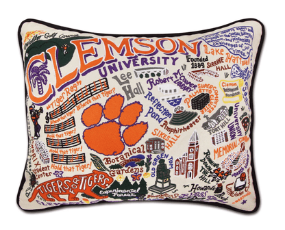 Clemson University Collegiate Pillow - Veranda Cafe & Mercantile