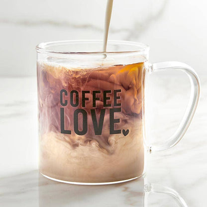 Coffee Love Glass Mug - Veranda Cafe & Mercantile