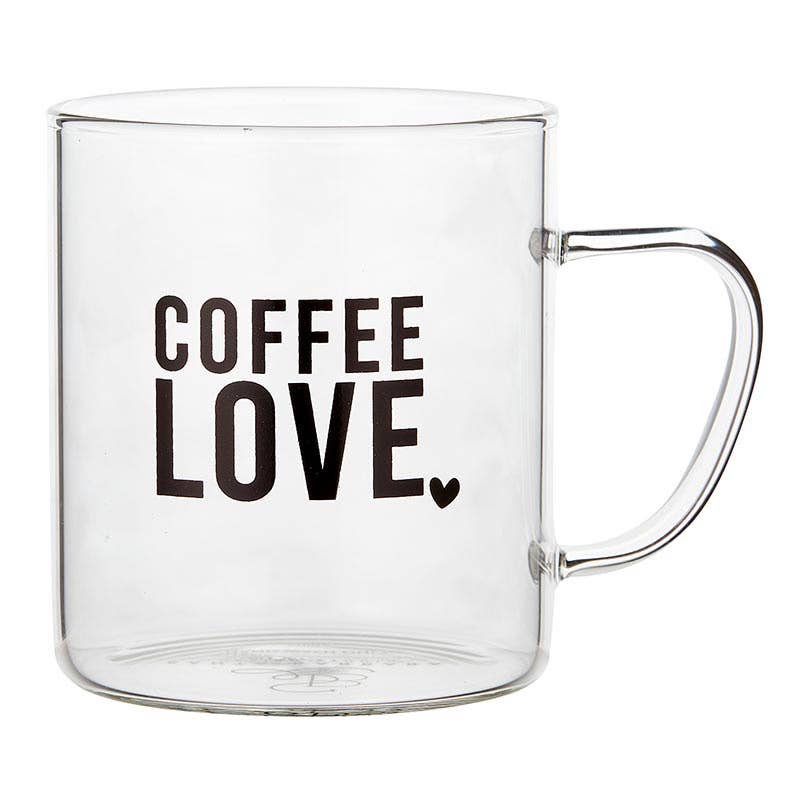 Coffee Love Glass Mug - Veranda Cafe & Mercantile