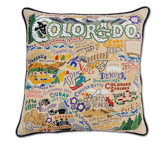 Colorado Hand - Embroidered Pillow - Veranda Cafe & Mercantile