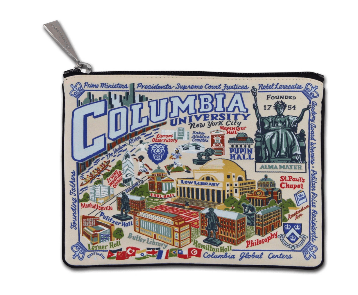 Columbia University Zip Pouch - Veranda Cafe & Mercantile