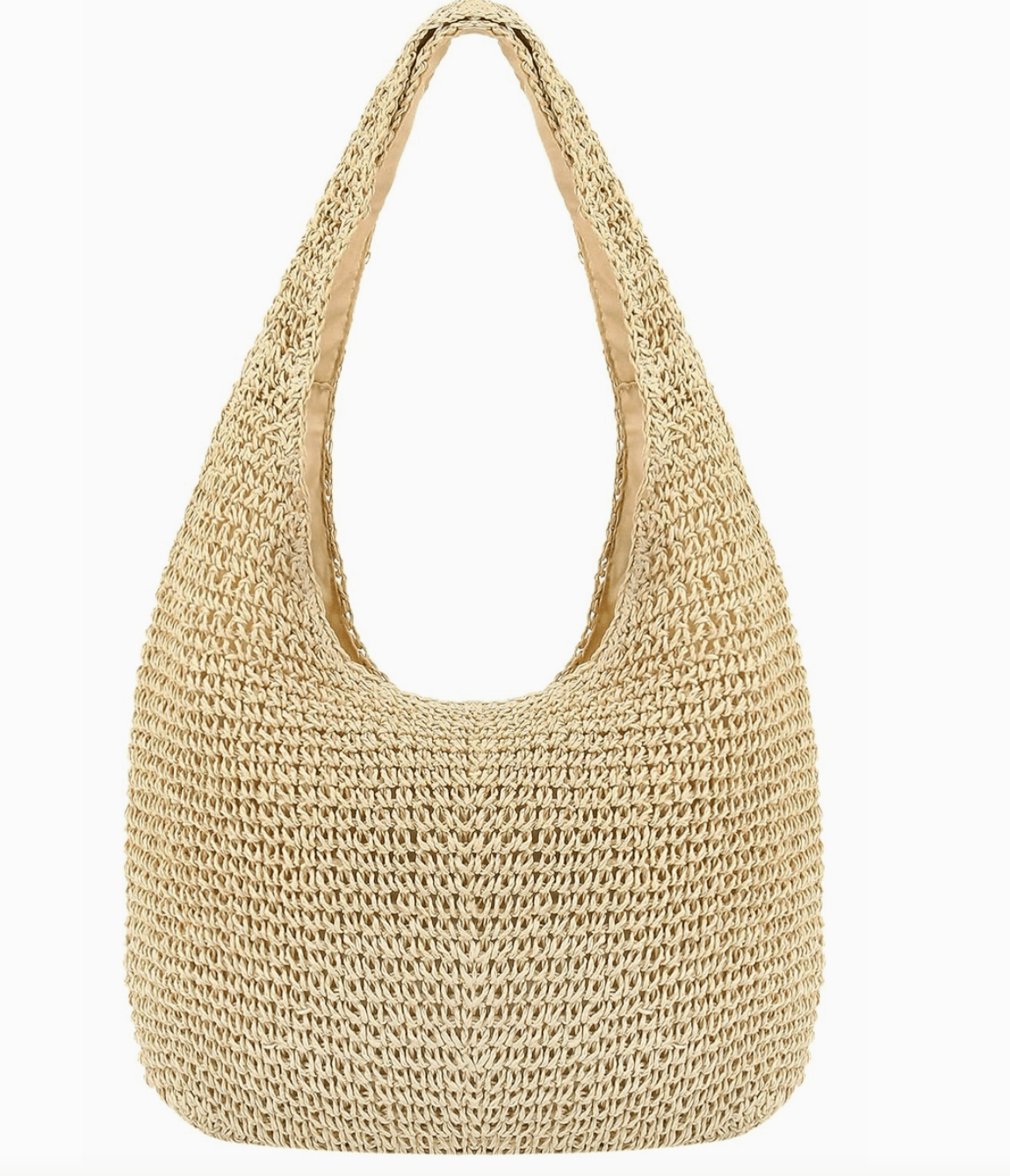 Crochet Woven Rattan Straw Wicker Hobo Bag - Veranda Cafe & Mercantile
