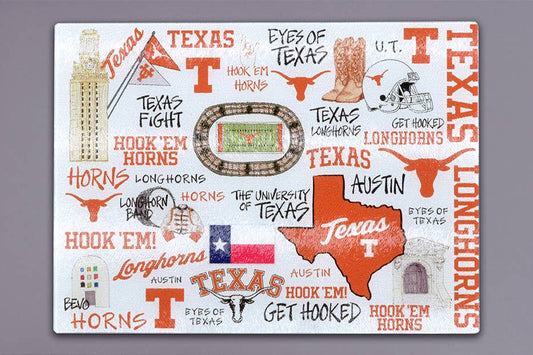 University of Texas Tempered Glass Board