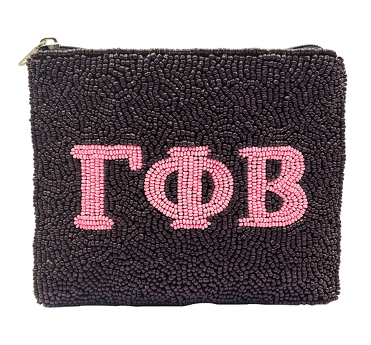Gamma Phi Beta Beaded Pouch