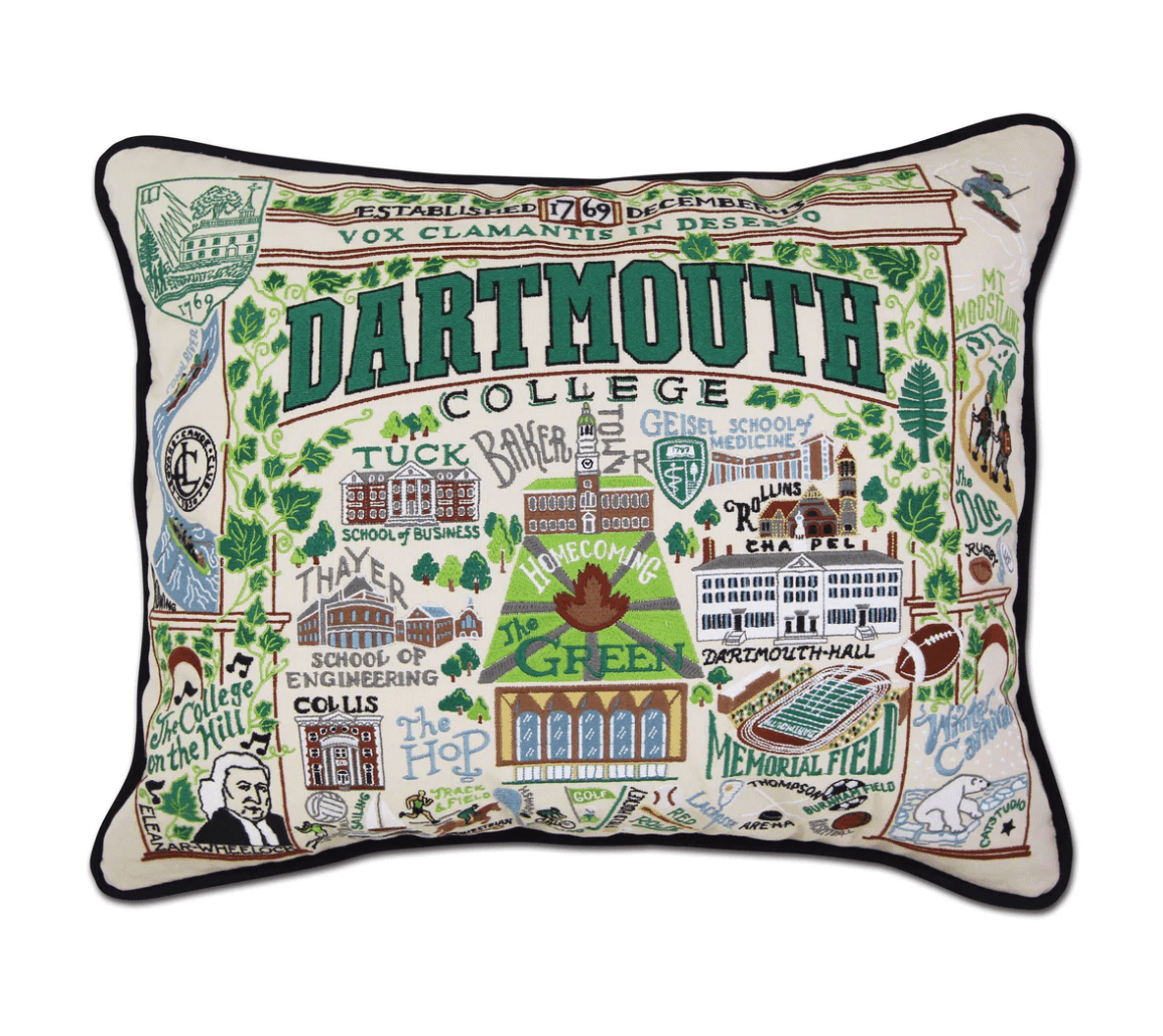 Dartmouth College Embroidered Pillow - Veranda Cafe & Mercantile
