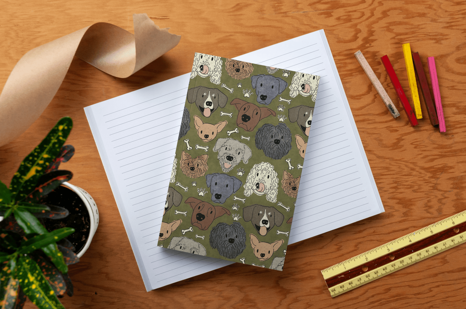 Doggies Classic Layflat Journal Notebook - Veranda Cafe & Mercantile
