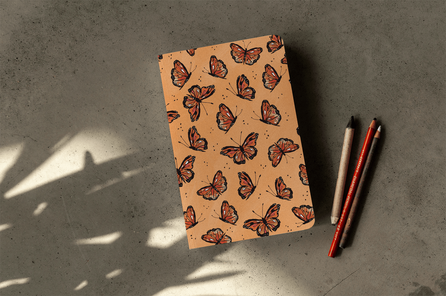 Flying Monarch Layflat Journal Notebook - Veranda Cafe & Mercantile