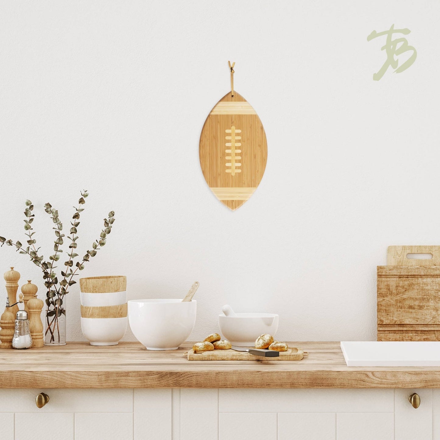 Football Shaped Cutting Board & Charcuterie Serving Tray - Veranda Cafe & Mercantile