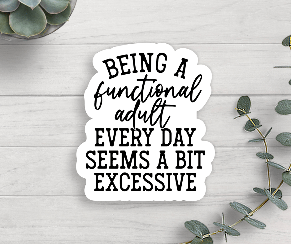 Functional Adult Vinyl Sticker - Veranda Cafe & Mercantile