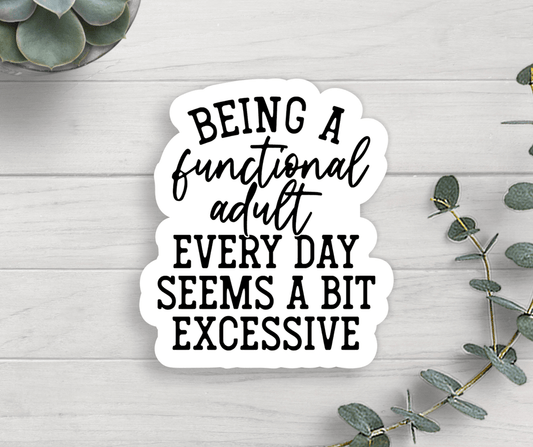 Functional Adult Vinyl Sticker - Veranda Cafe & Mercantile