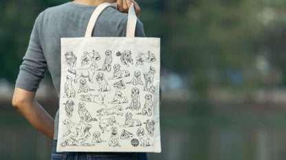 Golden Retriever Canvas Tote Bag - Veranda Cafe & Mercantile