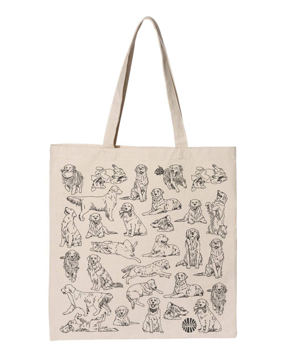 Golden Retriever Canvas Tote Bag - Veranda Cafe & Mercantile